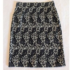 Mikarose Pencil Skirt Womens Size Small Romantic Floral Lace Print Cocktail Soft